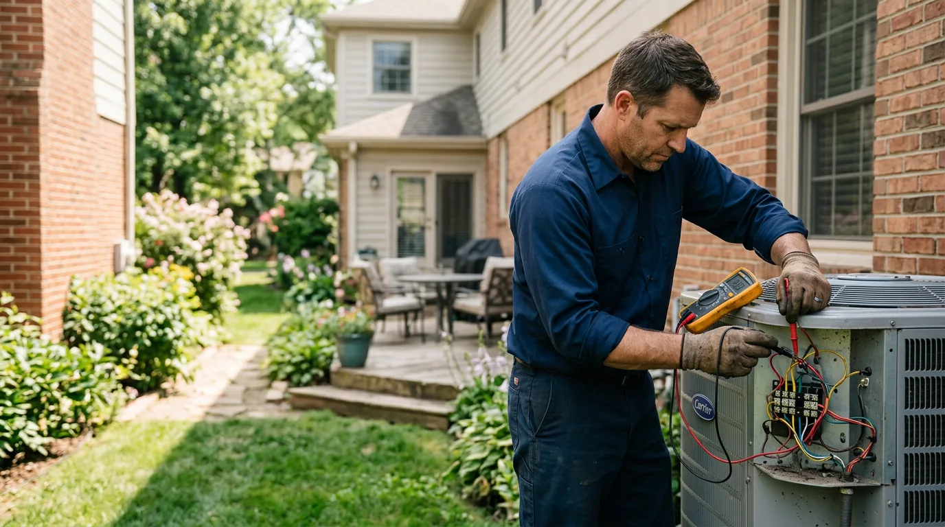 HVAC technician working near Moline, IL